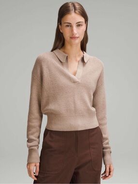 Lululemon Collared Wool Blend Sweater